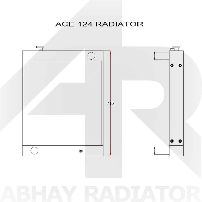 ACE AX 124 BACKHOE LOADER RADIATOR